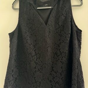 J. Crew Black Lace V-Neck Sleeveless Camisole